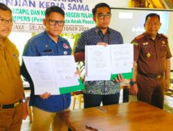 BPJS Kesehatan, Disdukcapil, dan Kejari Tubaba Tandatangani Perjanjian Kerjasama