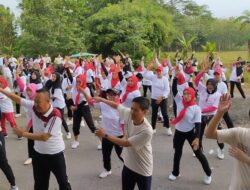 Sosialisai Pemilu, Hingga Pendaftaran PPK dan PPS, KPU Pringsewu Gelar Senam Bersama