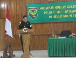Meminimalisir Angka Pelanggaran, Seluruh Prajurit Kodim 0422/LB Terima Sosialisasi operasi Gaktib dari Denpom