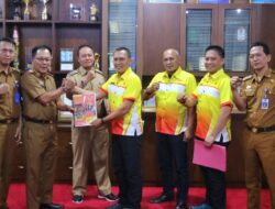 Prestasi Meningkat di Porprov Lampung 2022, Koni Lambar Serahkan Hasil Pertandingan ke Pj. Bupati Lambar