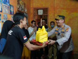 Polres Lampung Tengah Beri Bantuan Warga Penderita Kanker Kulit