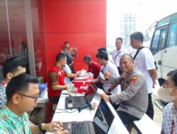 Puluhan Personel Polres Pringsewu Ikuti Donor Darah