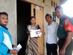 Babinsa Koramil Way Jepara Dampingi Pantarlih Lakukan Coklit