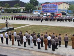 Polres Pringsewu Apel Gelar Pasukan Operasi Keselamatan Krakatau 2023