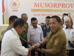 Sah! Gubernur Arinal Jadi Ketum KONI Provinsi Lampung Masa Bakti 2023-2027