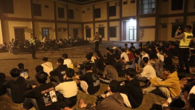 Grebek Arena Balap Liar, Polres Pringsewu Amankan 63 Sepeda Motor dan 103 Pemuda