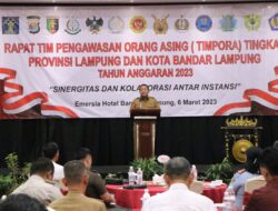 Gubernur Arinal Membuka Rakor Tim Pengawasan Orang Asing Tingkat Provinsi Lampung Tahun 2023