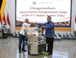 Pemprov Lampung Menerima Bantuan Mesin Pengolahan Kopi dari PT. Bukit Asam