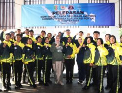 Ketua Umum PDBI Provinsi Lampung Lepas Kontingen Kualifikasi PON Cabor Drumband Ke Yogyakarta