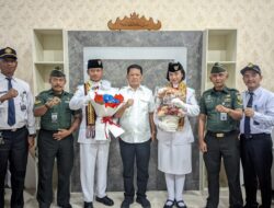 Dua Pelajar Asal Provinsi Lampung Sebagai Paskibraka Nasional Kembali Diterima oleh Pemerintah Provinsi Lampung