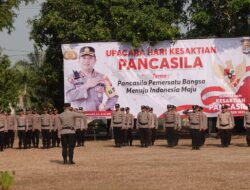 Jajaran Polres Lamteng Laksanakan Upacara Hari Kesaktian Pancasila
