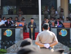 Sekdaprov Lampung Jadi Pembina Upacara Pada Peringatan Hantaru ke-63