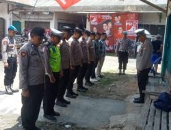 Polisi Amankan Kampanye Caleg Partai Buruh dan PSI di Pringsewu