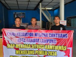 Personil Dit Intelkam Polda Lampung Bersama Perwakilan Kelompok Nelayan Cantrang Komitmen Terus Jaga Kondusifitas
