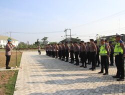 Ratusan Polisi Disiagakan Amankan Kampanye Akbar Relawan Prabowo-Gibran di Pringsewu