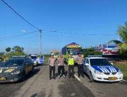 Polres Pringsewu Amankan Distribusi Logistik Pemilu menuju Empat Kecamatan