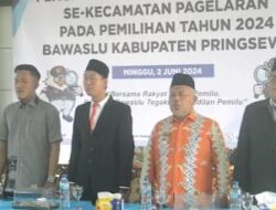 Pelantikan Pengawas Kelurahan/Desa se-Kecamatan Pagelaran Untuk Pemilihan 2024
