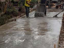 Pekon Banyu Urip Bangun Rabat Beton Realisasikan Dana Desa Tahap II Tahun 2024