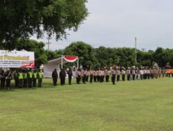 Polres Lamteng Gelar Apel Siaga Skala Besar Jelang Pemungutan Suara Pemilukada