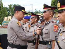 Kapolres Tanggamus Pimpin Penyerahan Jabatan Kasat Reskrim dan Sertijab Sejumlah Jabatan Penting