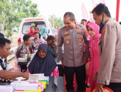 Ikuti Penanaman Jagung Serentak 1 Juta Hektar, Polres Tuba Juga Gelar Bakti Kesehatan dan Pembagian Bansos