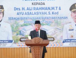 Pisah Sambut Bupati Way Kanan Periode 2021-2025, Ali Rahman : Hari ini Merupakan Hari Yang Bersejarah dan Mengharukan