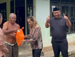Bersama Jajaran,  Wabup Lamteng Bagikan Sembako
