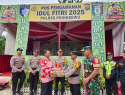 Bupati Pringsewu Tinjau Pos Pelayanan dan Pengamanan Idulfitri