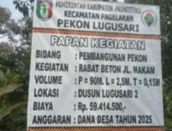 Pekon Lugusari Bangun Jalan Rabat Beton, Akses ke Makam Kini Lebih Nyaman
