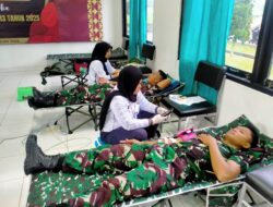 Berikan Manfaat Untuk Masyarakat, Skadron 12/ AJY Bersama PMI Lakukan Giat Donor Darah