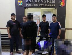 Satreskrim way kanan, Amankan Pelaku Penggelapan Modus Membeli Motor