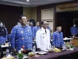 Bupati lamteng pimpin Zoom Meeting Rapat Koordinasi Percepatan MCSP Tahun 2025
