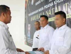 Wujudkan Kepedulian dan Pembinaan, Lapas Kotaagung Beri Remisi Tiga Wabin di Hari Natal
