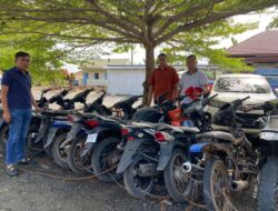 Ungkap Kasus Curat Ranmor di Tiga TKP, Satreskrim Polres Way Kanan Amankan Belasan Motor dan Dua Pelaku Satu diantaranya Residivis Curat di Tahun 2016
