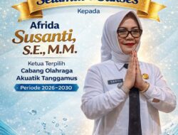 Afrida Susanti Resmi Pimpin Cabang Olahraga Akuatik Kabupaten Tanggamus Periode 2026–2030