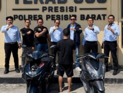 Polisi Ringkus Pelaku Curanmor di Pesisir Barat Kurang dari 12 Jam