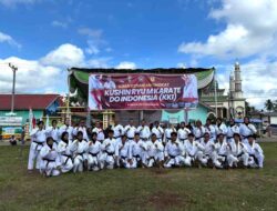 Ribuan Karateka KKI Tanggamus Tempuh Ujian Kenaikan Tingkat, Semangat Tak Padam Meski Diguyur Hujan