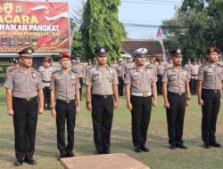 Kapolres Way Kanan Pimpin Upacara Kenaikan Pangkat 44 personel Periode 1 Juli 2026