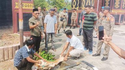 Warga potong kambing usai sekda lampung tengah ditetapkan tersangka