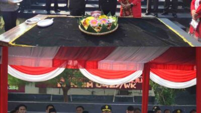 WUJUD NYATA SINERGITAS KOMANDAN KODIM 0427/WAY KANAN HADIRI PERINGATAN DIRGAHAYU POLRI KE 80