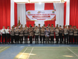 Jelang Hari Bhayangkara ke-80, Polres Way Kanan Gelar Upacara Pensucian Tunggul Kesatuan