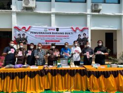 Kejari Tanggamus Musnahkan Barang Bukti 48 Perkara Inkracht, 37 Kasus Narkotika